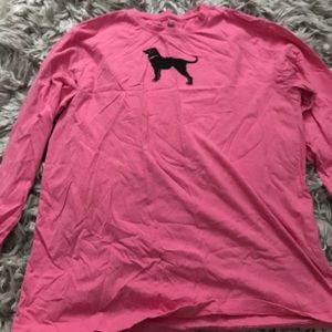 pink black dog longsleeve